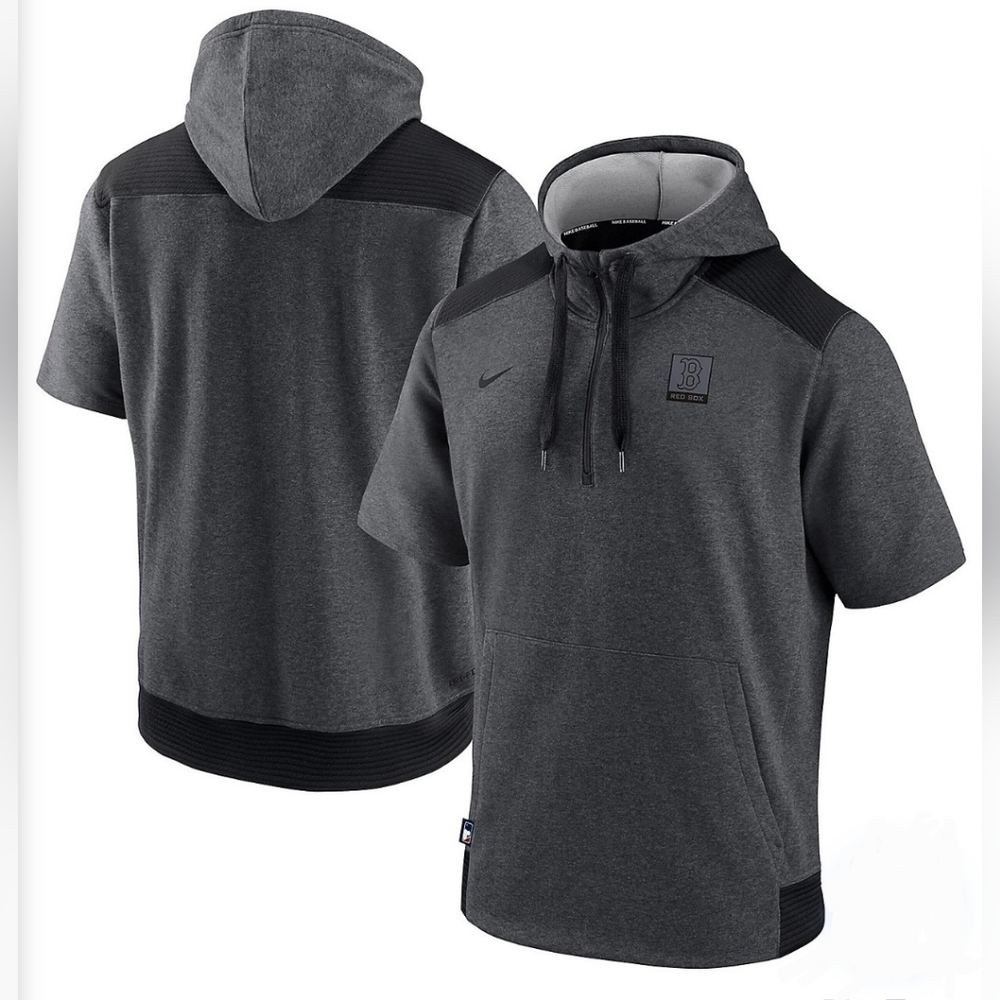 Nike Houston Astros Warm Up Short Sleeve Hooded Short Sleeve Sweatshirt, Size S